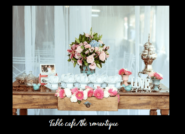 table café et thé mariage